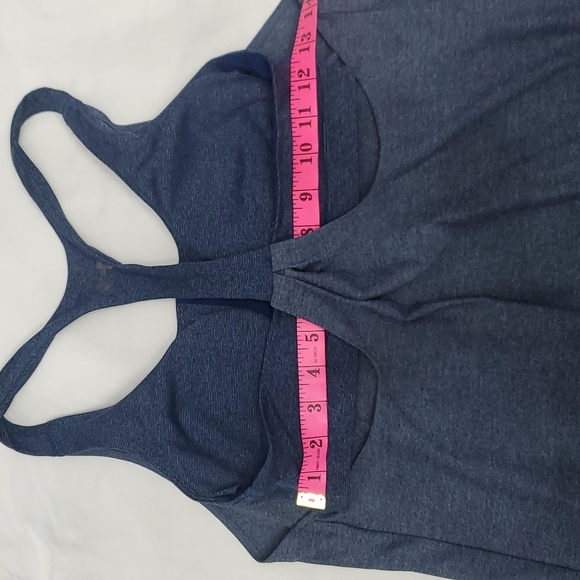 Under armor workout tank denim blue with cinch waist - Picture 4 of 6